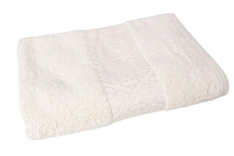 Ręcznik August 70x140 kremowy frotte 500 g/m2 ozdobna bordiura Faro Ręcznik August 70x140 kremowy frotte 500 g/m2 ozdobna bordiura Faro
