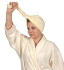 Turban kąpielowy tkanina frotte kremowy Turban kąpielowy tkanina frotte kremowy