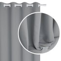 Zasłona zaciemniająca 140x250 srebrna gotowa na przelotkach Hold Blackout Zasłona zaciemniająca 140x250 srebrna gotowa na przelotkach Hold Blackout